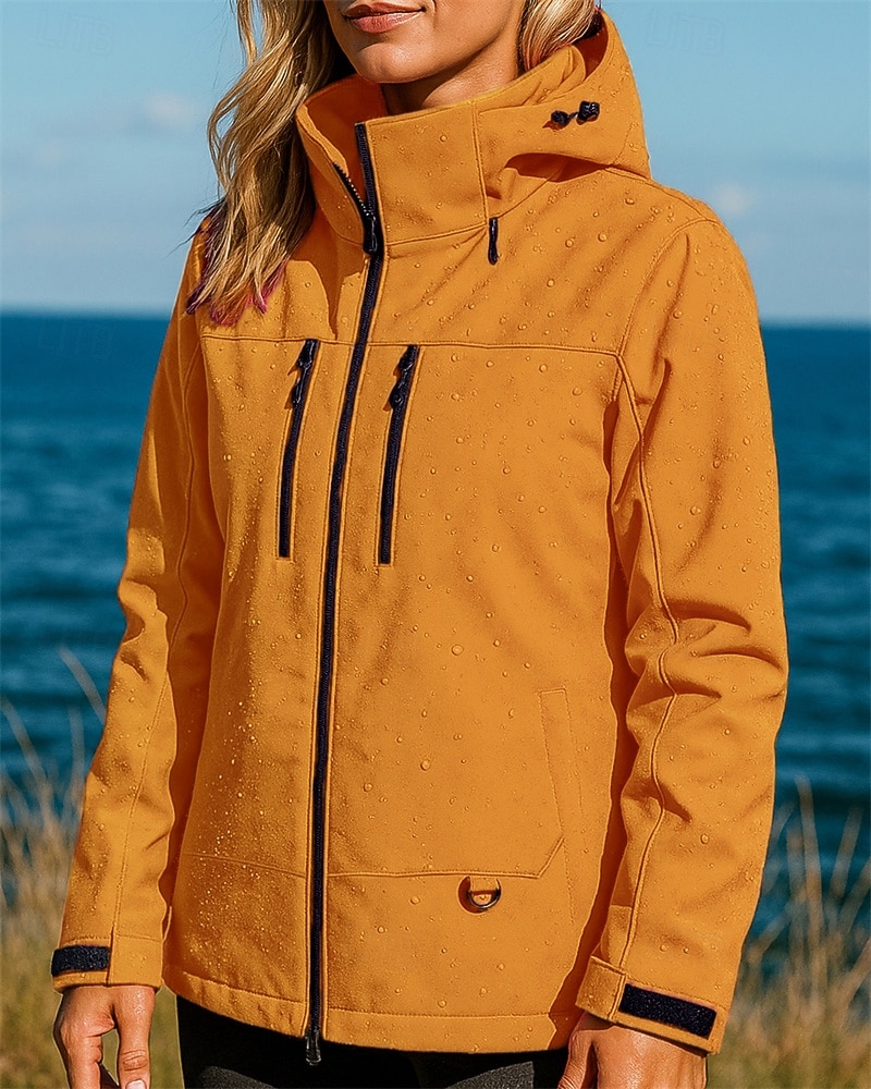 Women's Hiking Jacket Fleece Jacket Winter Coat 3 in 1 Jacket Winter Autumn / Fall Outdoor Waterproof Windproof Top Black White Yellow Pink Blue 2026 - $31.99 –P8