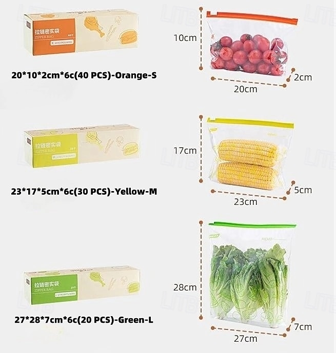Taili uudelleenkäytettävät ruokasäilytyspussit, gallonan pakastuspussit, astianpesukoneen kestävät&amp;Tiiviit uudelleenkäytettävät gallonapussit, BPA-muovittomat uudelleenkäytettävät 2025 - $11.49 –P1