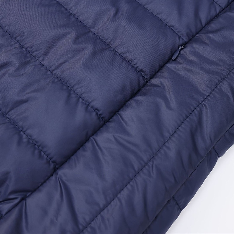 Per uomo Cappotto Invernale Giacca imbottita Tasca Poliestere Vacanza Abbigliamento quotidiano Data Regolare Moda Casual Confortevole Calore Termico Autunno Inverno Colore Solido / Tinta Unita Nero del 2026 a $39.99 –P9