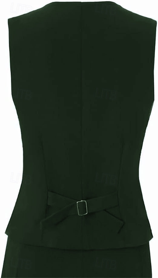 2025年 女性用 3ピーススーツ フォーマル 結婚式のゲスト ストレッチクレープ エレガント シンプル ミニマリスト 長袖 アンクル丈 ピークラペル シングルブレスト  コレクション – $174.99 –P12