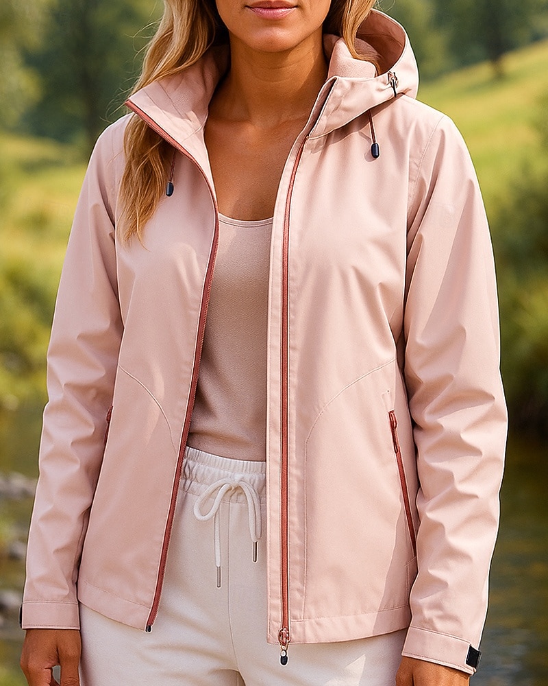 Dames Windjack Softshell jas Wandeljack Buiten waterdicht Winddicht Wandeloutfits Wandelkleding Lente Herfst Kleding Bovenlichaam Vissen Kamperen / wandelen / grotten verkennen Hardlopen Effen Kleur 2026 - $36.99 –P1