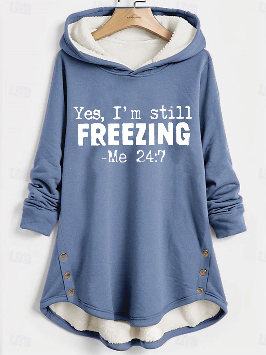 Pentru femei Hanorac cu glugă pulover Grafic Scrisă Cald Casual pufos Manșon Lung Capișon Topuri lungi Casual Sport Imprimeu Roz Îmbujorat Albastru piscină Gri Toamnă Iarnă 2025 - $29.99 –P4