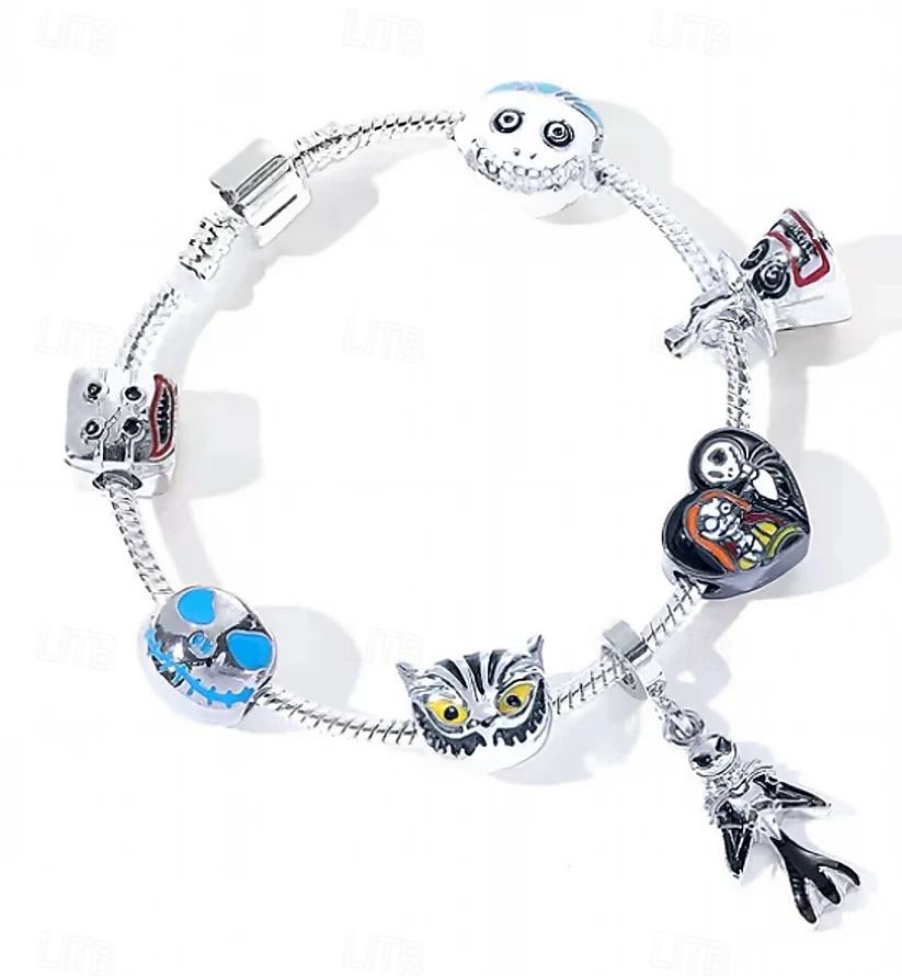 Advent Calendar Treasures Charm Bracelet Bead Bulk Set Advent Calendar 2026 Jewelry DIY Ornament Making Kit Horror Favors Night Countdown Decorations Before Christmas Gift 2026 - $20.99 –P6