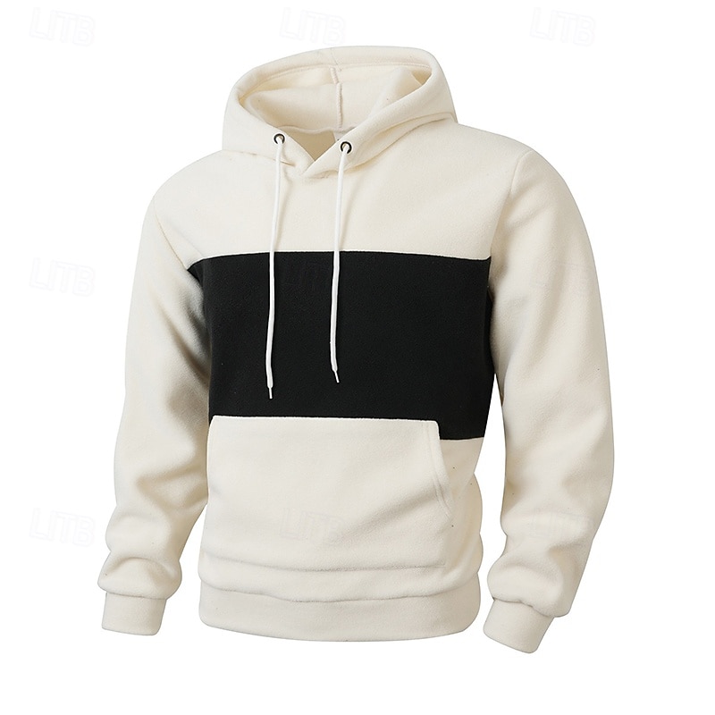 Homens Moletom Moletom de lã Preto Verde Tropa Vermelho Bege Com Capuz Tecido Patchwork Bloco de cor Desportos e Ar livre Casual Diário Roupa de rua Legal Roupa de Esporte Outono Inverno Roupa de 2026 por $28.99 –P3