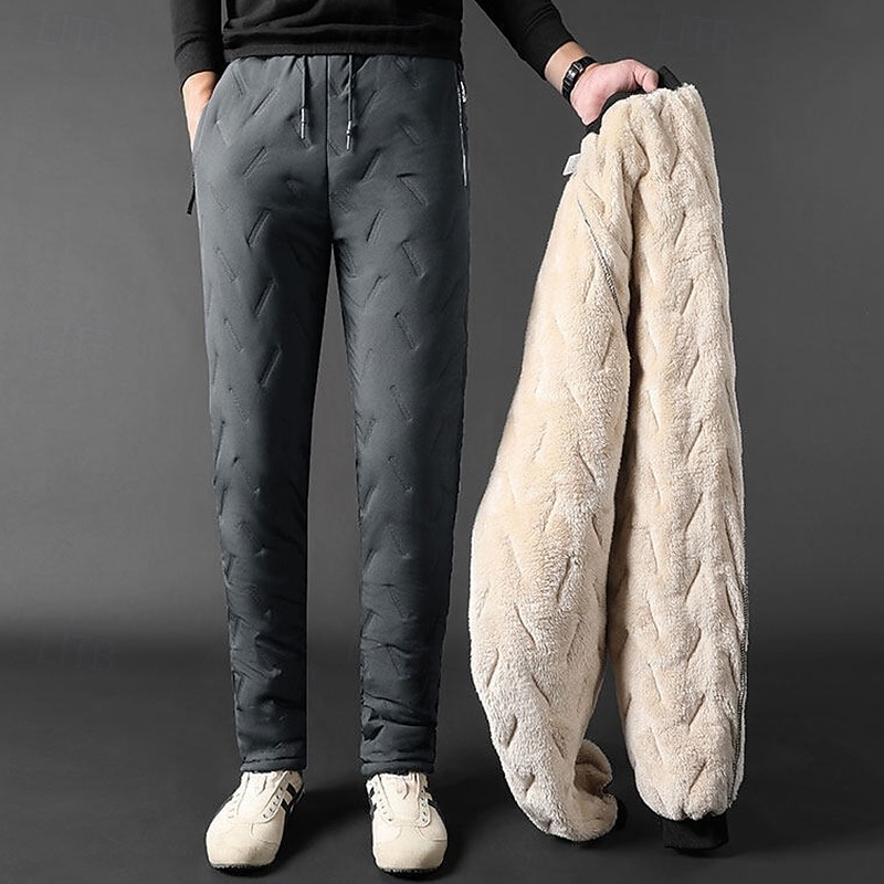 Herren Winter-Jogginghose Shrepa Fleecehose Dick Mit Taschen Unterteile Fitnessstudio Athleisure Trainieren Herbst Winter Winddicht Warm Fitnessstudio Outdoor Laufen Normale Passform Sportbekleidung 2026 - $21.99 –P5