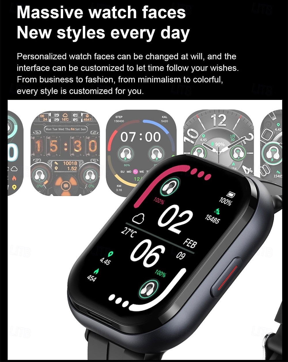 TWSD12 Smart Watch 2.01 inch Smartwatch Fitness Running Watch Bluetooth Temperature Monitoring Activity Tracker Sedentary Reminder Compatible with Android iOS Women Men Long Standby Hands-Free Calls 2025 - $55.99 –P14