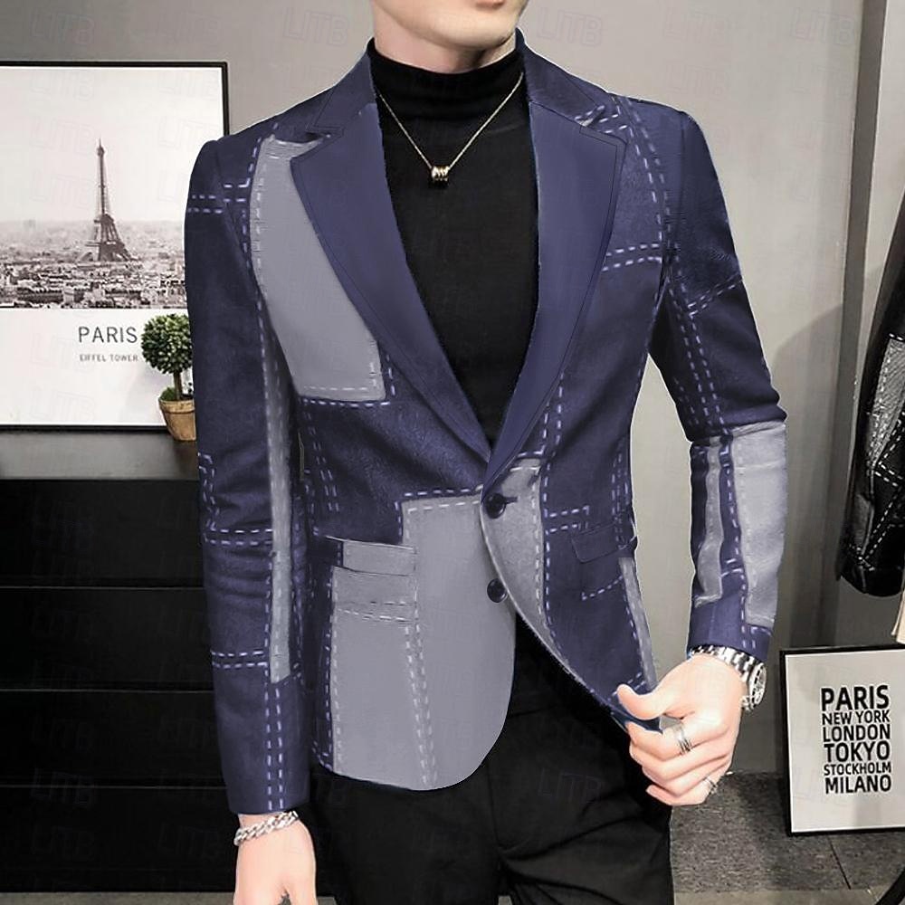 Ανδρικά Φλοράλ Καρό / Τετραγωνισμένο Μακρυμάνικο Απορρίπτω Μοντέρνα Κομψό στυλ street Δουλειά Δουλειά Φορέστε στη δουλειά Εξόδου Κουμπιά Στάμπα 2026 - $75.99 –P5