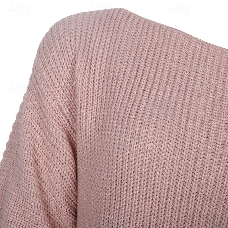 Dames Mini-jurk Trui-jurk Modieus Modern Lantaarn mouw Dagelijks Uitgaan Weekend Normale pasvorm Effen Lange mouw Schouderafhangend Zwart Wit Blozend Roze blauw Lente Herfst 2025 - €26.72 –P23