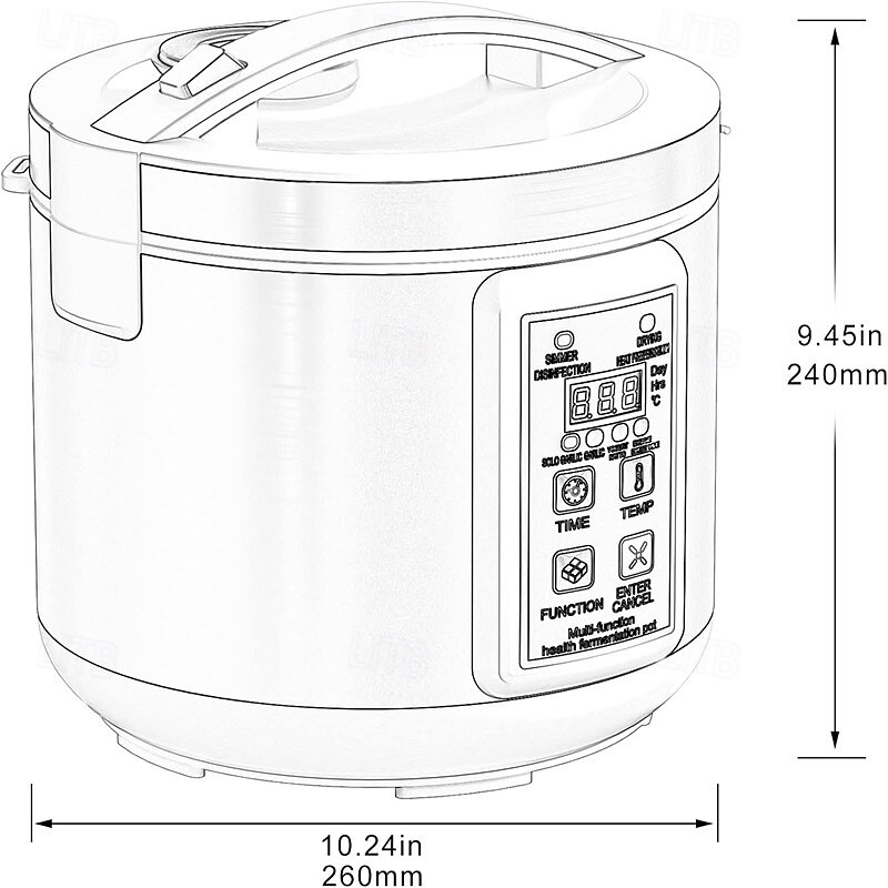 6 Liter Black Garlic Fermenter Automatic Garlic Fermenter Yogurt Machine With Temperature Control 2026 - $342.49 –P7