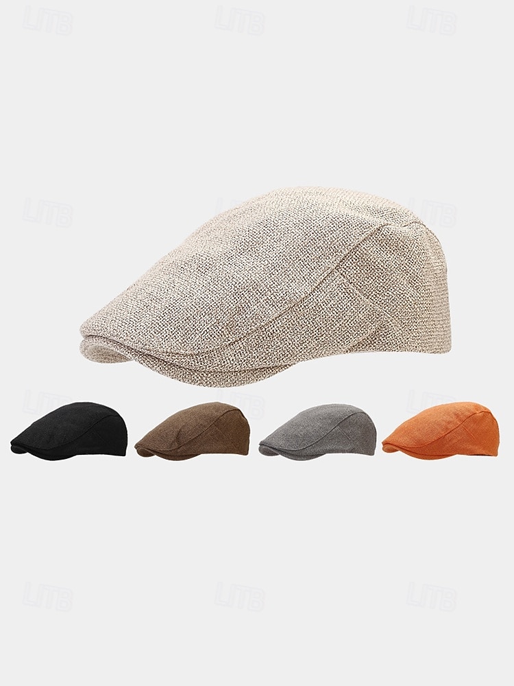 Casquette plate en lin et coton respirant pour homme, chapeau gavroche vintage classique pour tenue décontractée, conduite et activités de plein air de 2025 ? $11.99 –P10