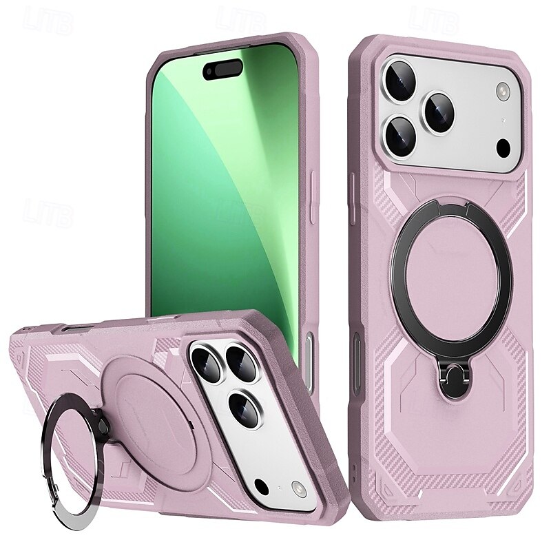 puhelin Etui Käyttötarkoitus iPhone 17 Air 16 15 14 Pro Max Plus 16e 13 Pro Max Takakuori Tukee langatonta latausta Tukijalka Iskunkestävä Panssari PC 2025 - $9.99 –P1