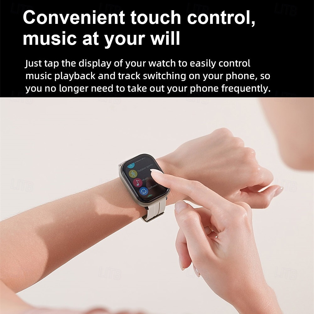 TWSD12 Smart Watch 2.01 inch Smartwatch Fitness Running Watch Bluetooth Temperature Monitoring Activity Tracker Sedentary Reminder Compatible with Android iOS Women Men Long Standby Hands-Free Calls 2025 - $55.99 –P12