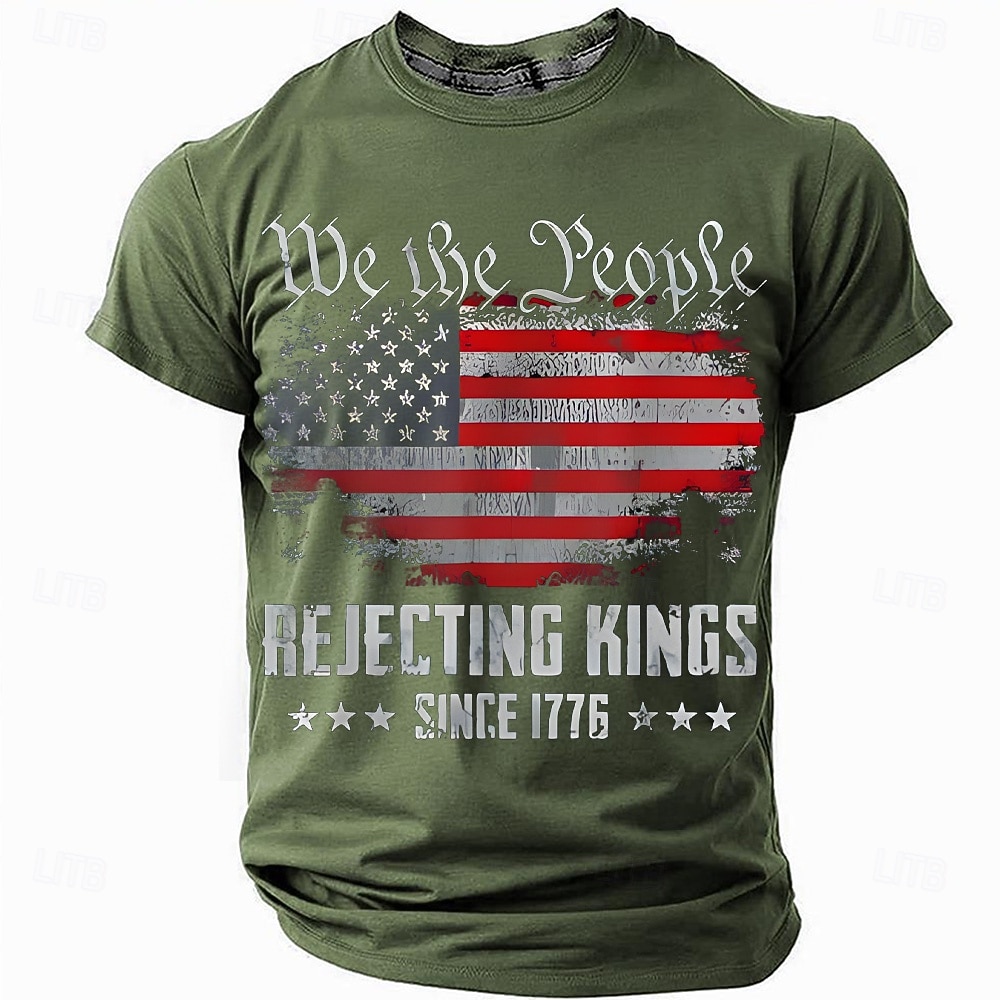 Bărbați A 250-a aniversare a Statelor Unite Tricou Manșon scurt Tricou Tipărire 3D Stil Nautic Cămașă Zilnic Militar Stradă Zilnic Negru Roșu-aprins Albastru piscină Vară Primăvară Îmbrăcăminte S M L 2025 - $19.99 –P3