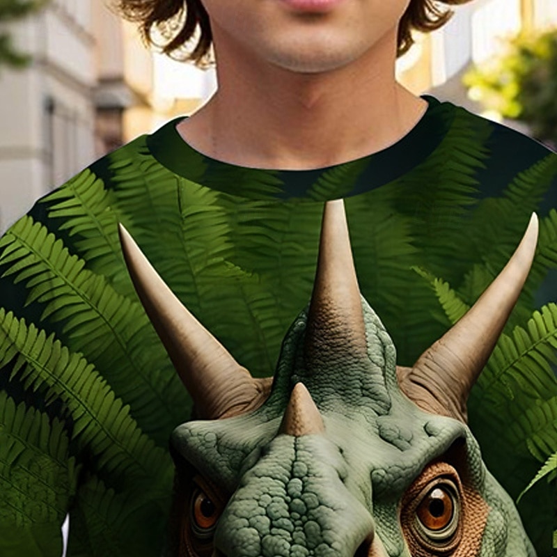 Boys' 3D Dinosaur T shirt Tee Long Sleeve Spring Fall Fashion Basic Kids 4-12 Years Crew Neck Outdoor Casual Daily Regular Fit 2026 - $13.99 –P2
