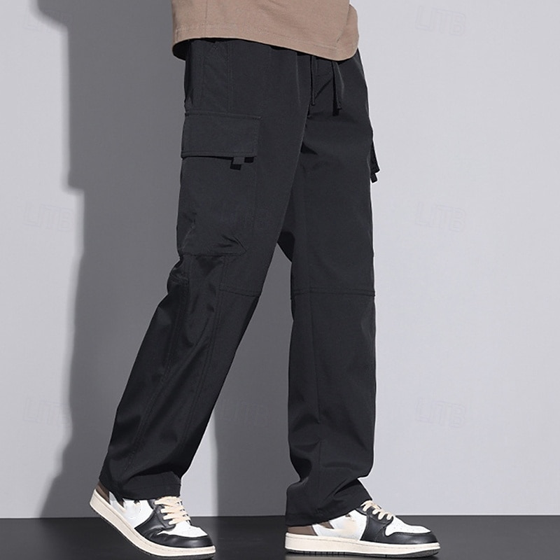 Per uomo Pantaloni Cargo Pantaloni Coulisse Elastico in vita Multi-tasche Semplice Indossabile All'aperto Quotidiano Campeggio & Escursionismo Moda Classico Nero Verde militare del 2025 a $17.99 –P10