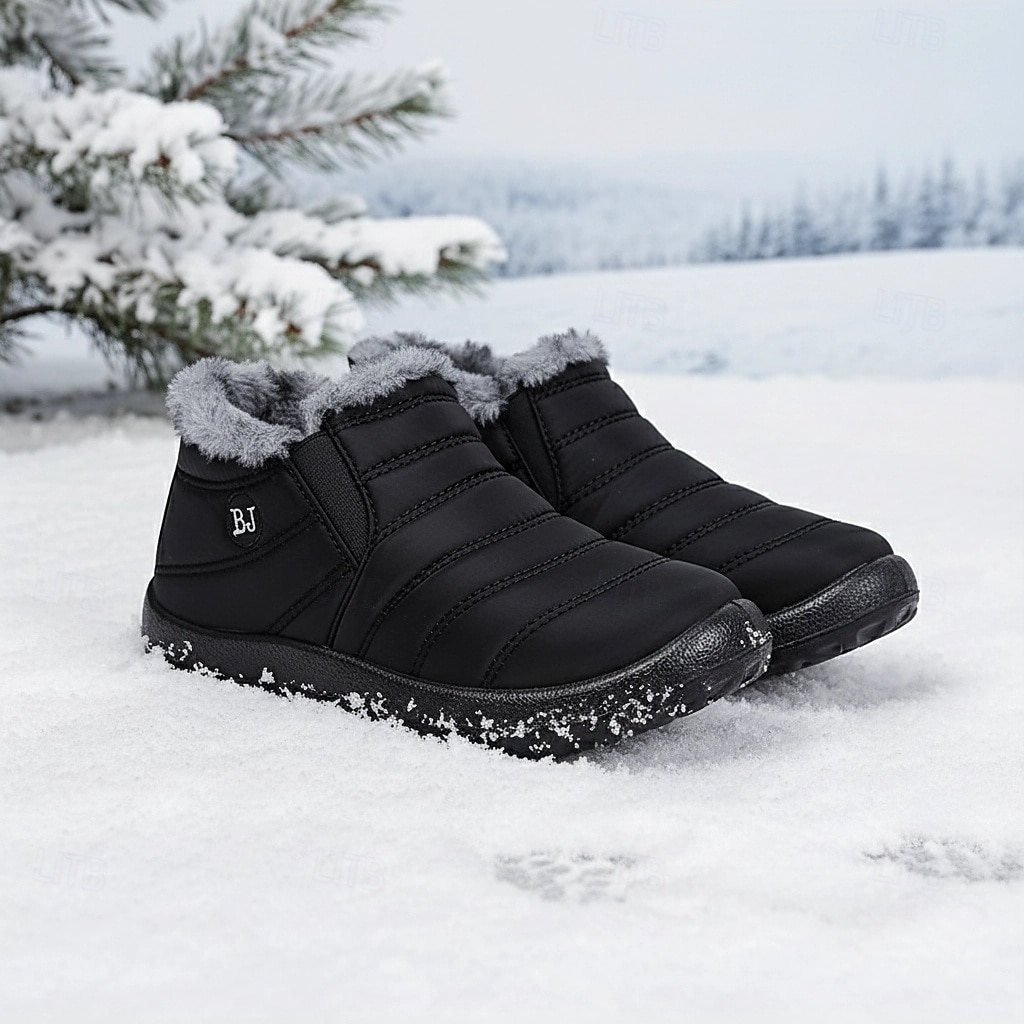 dámské zimní zateplené nepromokavé kotníkové boty, zateplené fleecem podšité protiskluzové sněhule - ideální pro outdoorové aktivity, chladné počasí a sněhové podmínky 2026 - $26.99 –P1