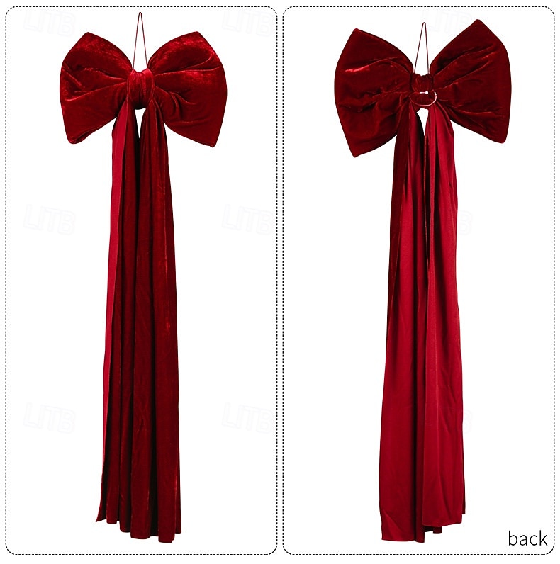 Christmas Extra Large Velvet Bows Christmas Tree Topper Burgundy Holiday Decoration Hanging Ornament for Xmas Tree, Festive Bow for Home Party Decor 2026 - $23.99 –P5