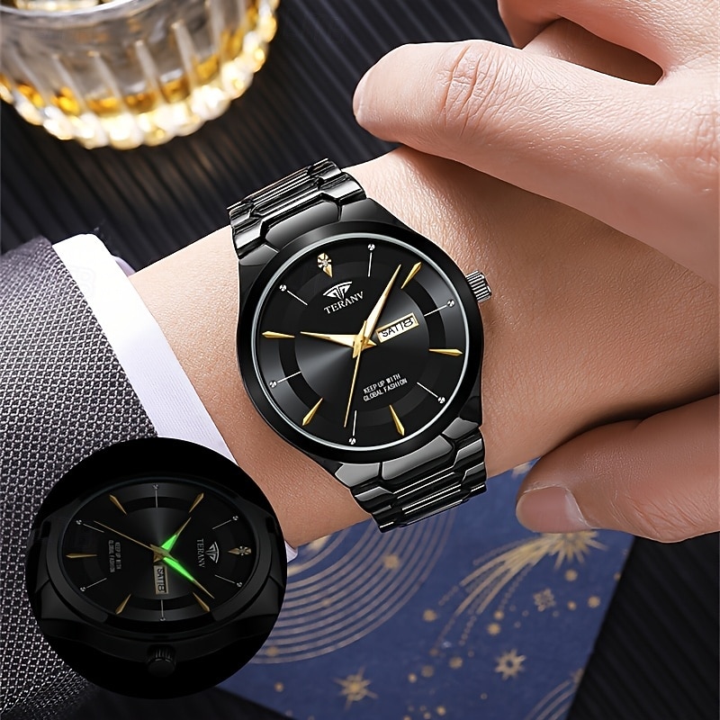 un nuovo orologio da uomo originale in stile business px7 orologio al quarzo luminescente resistente all'acqua con indicazione di data e giorno alla moda casual e versatile regalo ideale per la vita e del 2025 a $17.99 –P9