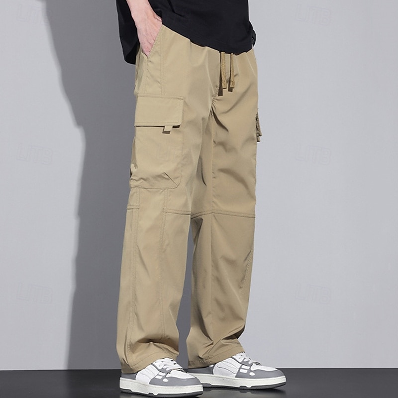 Per uomo Pantaloni Cargo Pantaloni Coulisse Elastico in vita Multi-tasche Semplice Indossabile All'aperto Quotidiano Campeggio & Escursionismo Moda Classico Nero Verde militare del 2025 a $17.99 –P5