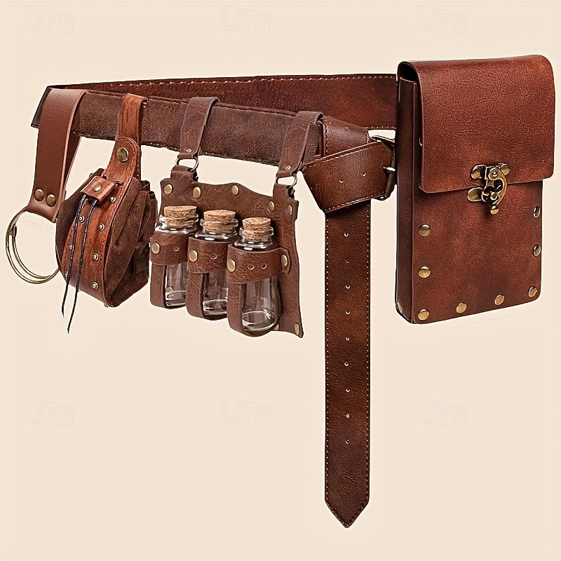 Medieval Renaissance Waist Belt Warrior Viking Fancy Dress Unisex Viking Fantasy Halloween Carnival Performance LARP Ren Faire Adults Waist Belt 2026 - $48.99 –P4