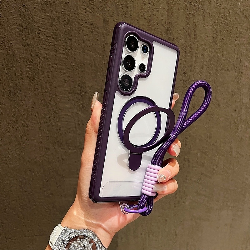 teléfono Funda Para Samsung galaxia S25 Ultra Plus S25 Edge S24 Plus Funda Trasera con Soporte con cordón Antigolpes Retro TPU Acrílico 2025 - $16.99 –P12