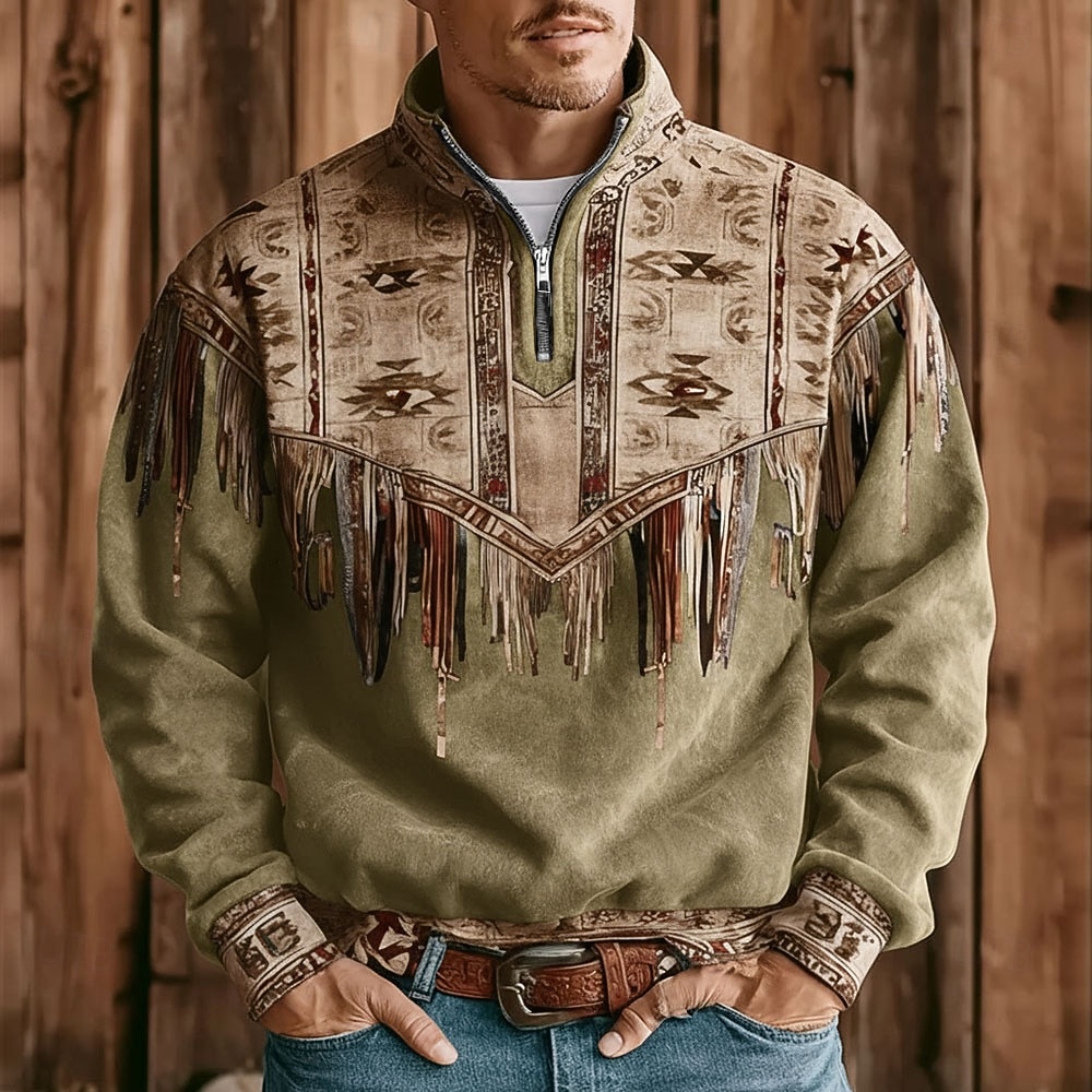 Per uomo Azteco Tribale Felpa Etnico Vintage Retrò Manica Lunga Collo alla coreana All'aperto Lavoro Regalo Nero Marrone Verde Cerniera Autunno Inverno progettista S M L XL XXL XXXL del 2026 a $16.99 –P2