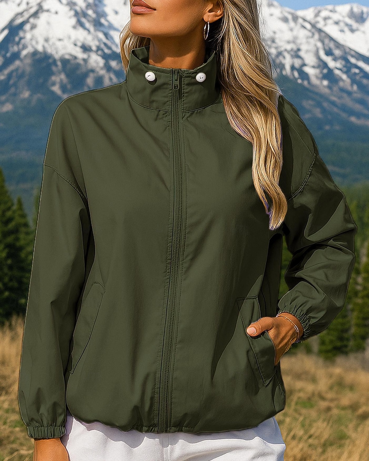 Női Kültéri kabát Planinarska jakna Esőkabát Külső Vízálló Szélbiztos Túrafelszerelések Túraruházat Tavasz Ősz Felsők Kempingezés / Túrázás / Barlangászat Futás Fekete Katonai zöld Bíbor 2026 - $28.99 –P6