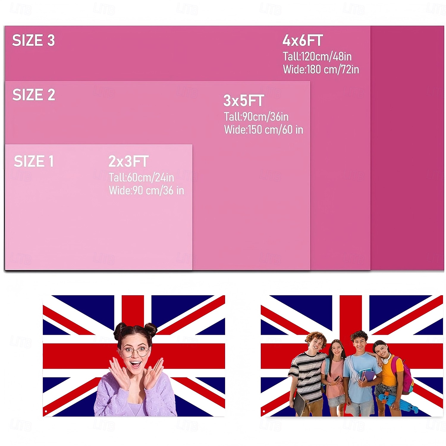 Personoitu, räätälöity Union Jackin Ison-Britannian lippu -valokuvaseinävaate juliste, luo oma kuvasi kodin sisustukseen, asuntoloihin, makuuhuoneisiin, olohuoneisiin, klubeihin, baareihin, 2026 - $9.99 –P1