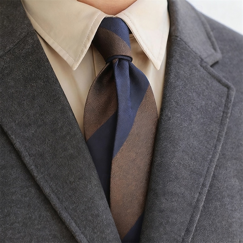 Hombre Corbatas Moda Clásico Contemporáneo moderno Estampado Rayas Fiesta de Boda Ropa Cotidiana 2026 - $6.99 –P4