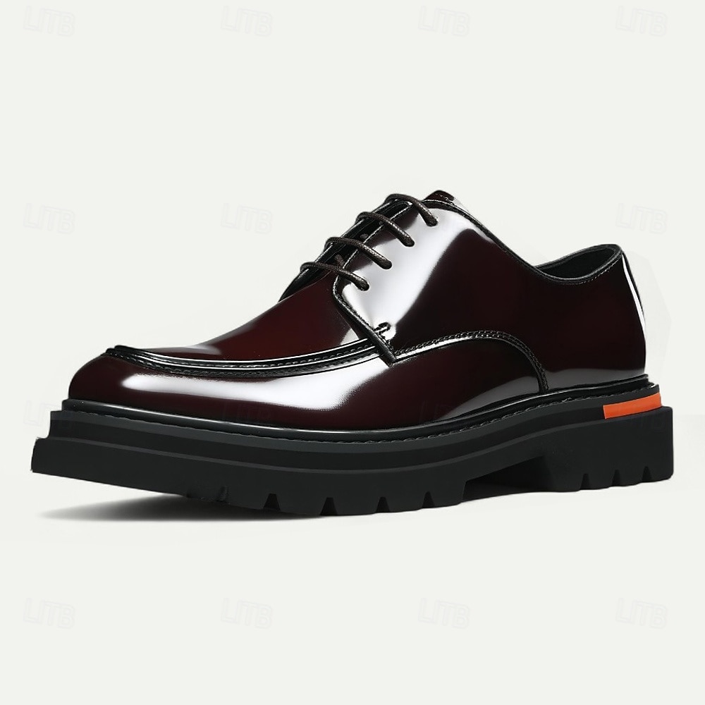 Men's Brown Genuine Leather Lace-Up Oxford Shoes – Classic Formal Dress Shoes for Business, Office and Evening Events 2026 - $119.99 –P2