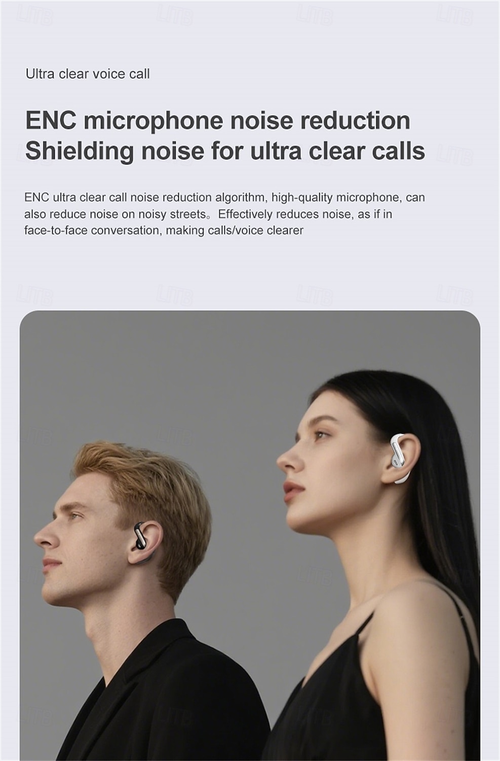 Cuffie con traduzione intelligente con intelligenza artificiale, cuffie sportive Bluetooth wireless di lunga durata, cuffie stereo con conduzione aerea semi-intraurale del 2025 a $23.99 –P10