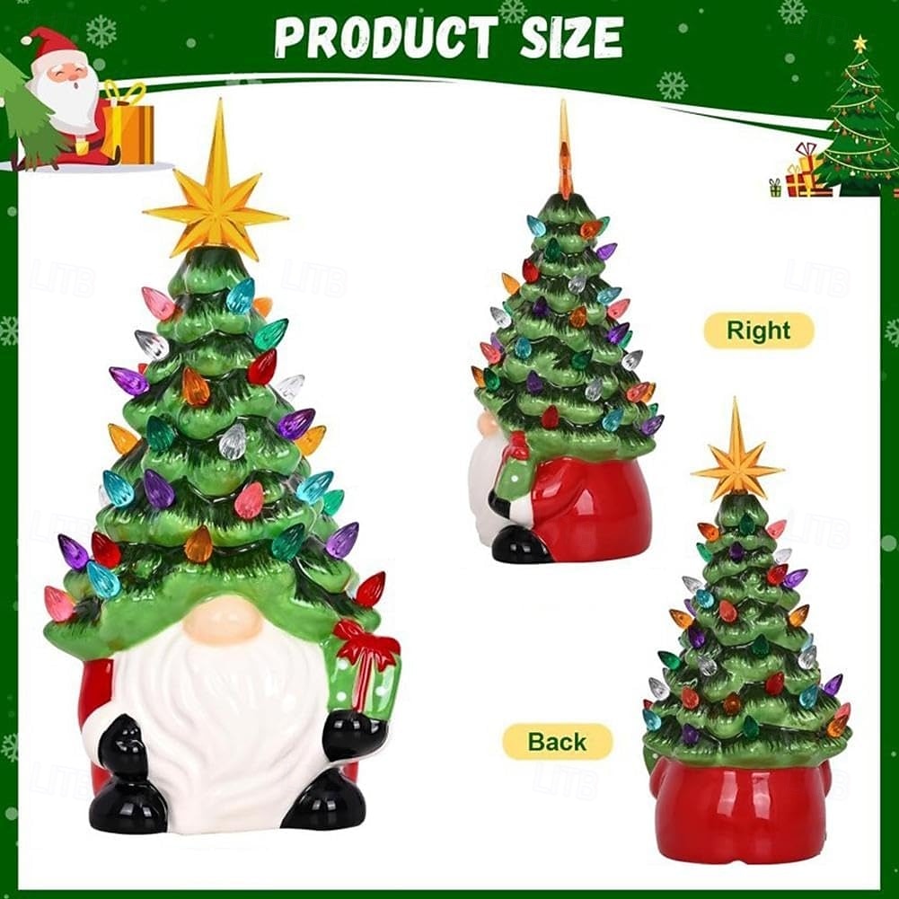 Christmas Faceless Dwarf Christmas Tree LED Electronic Night Light Indoor Bedroom Study Restaurant Holiday Ornament Light Prop 8Inch LR41*3 Batteries 2025 - CAD $14.99 –P3