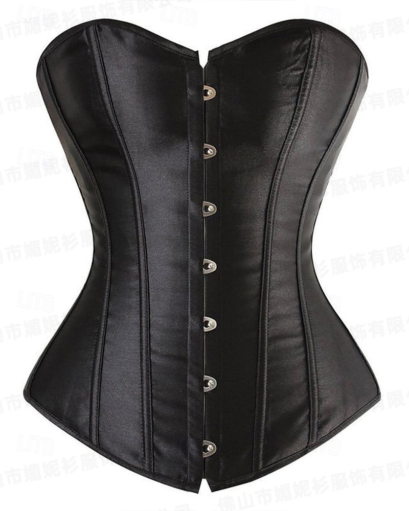 Mulheres Corset Shapewear Cincher Cintas Corpete Sexy Moda Sensual Cor imaculada Hem irregular Frente Única Férias Rua Encontro Sem Manga ombro frio Preto Branco Primavera Outono Moderno de 2025 por $26.99 –P1
