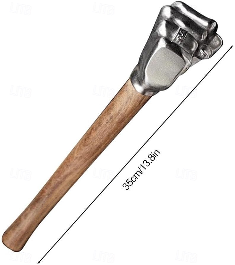 strapabíró vasököl kalapács rozsdamentes acél fejjel &tömörfa nyéllel ellátott multifunkcionális kézműves és barkácseszközök építéshez, kovácsoláshoz, műhelyhez, barkácsoláshoz - ideális igényes 2026 - $52.99 –P15