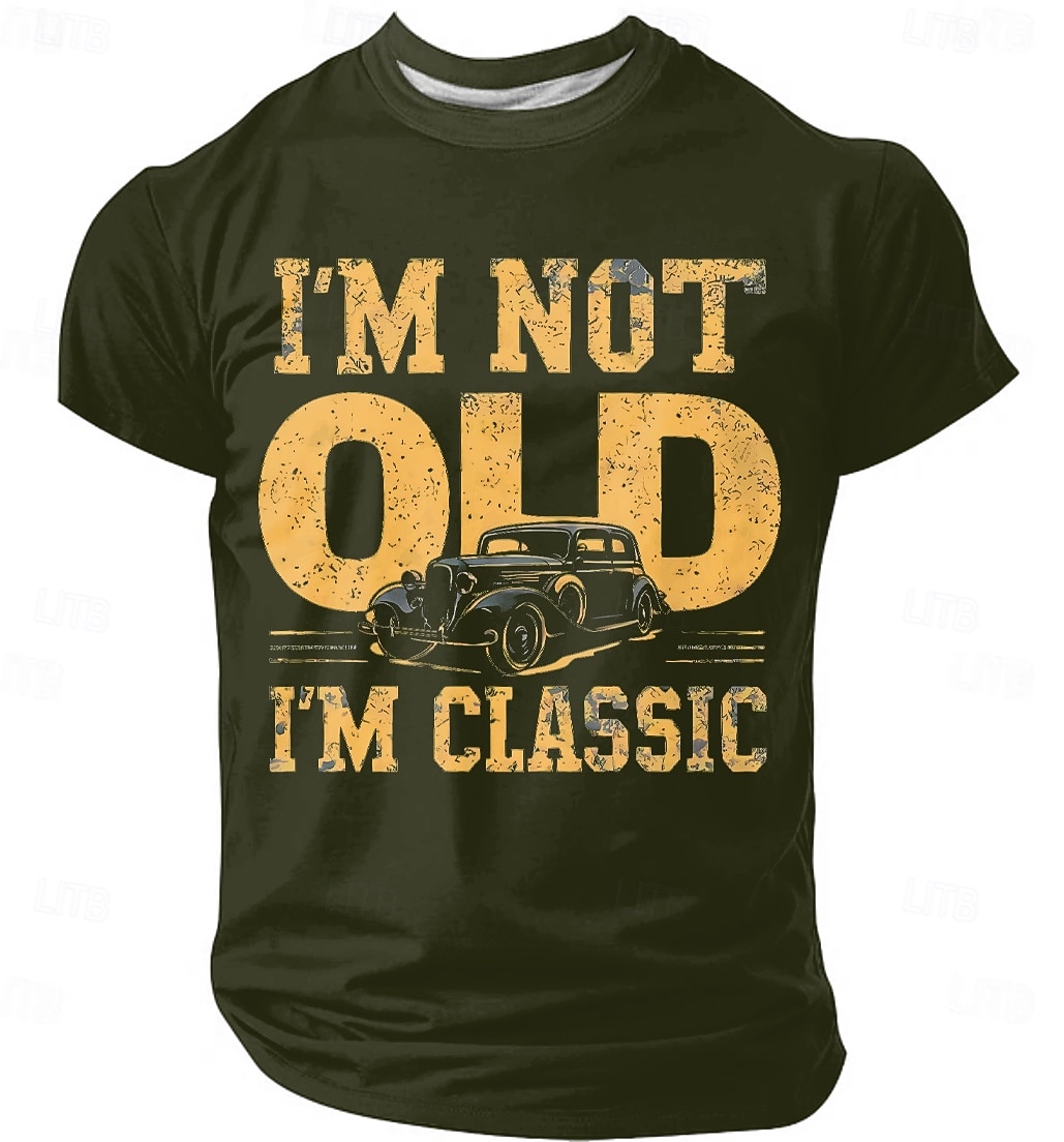 Männer Klassiker Auto T-Shirt Ich Bin Nicht Alt Ich Bin klassisch Retro Grafik T-Shirt Kurze Ärmel Lustiges Auto Liebhaber Geschenk 2026 - $19.49 –P2
