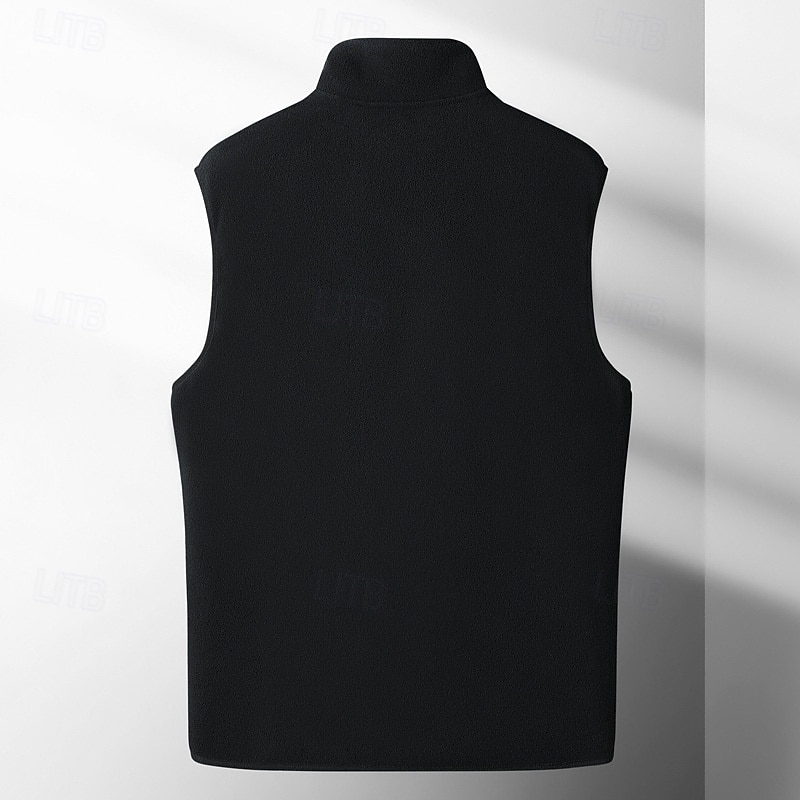 Ανδρικά Γιλέκο Fleece Veste Gilet ΕΞΩΤΕΡΙΚΟΥ ΧΩΡΟΥ Καθημερινά Μοντέρνα Καθημερινό Φθινόπωρο Χειμώνας Τσέπη Πολυεστέρας Διατηρείτε Ζεστό Σκέτο Φερμουάρ Όρθιος Γιακάς Κανονικό 2026 - $28.99 –P6