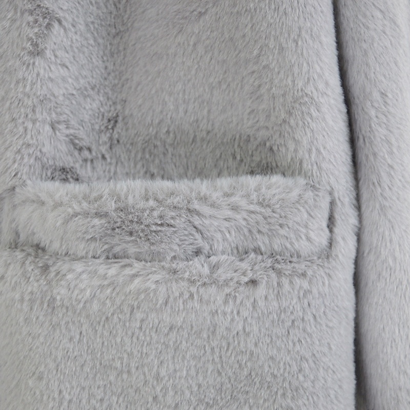 Damen Mantel Kunstpelzmantel Warm Bequem Tasche Lässig Einfach Urlaub Straße Lässig Alltagskleidung Lang Umlegekragen Normale Passform Langarm Oberbekleidung Blau Braun Khaki Herbst Winter 2025 - $43.99 –P12