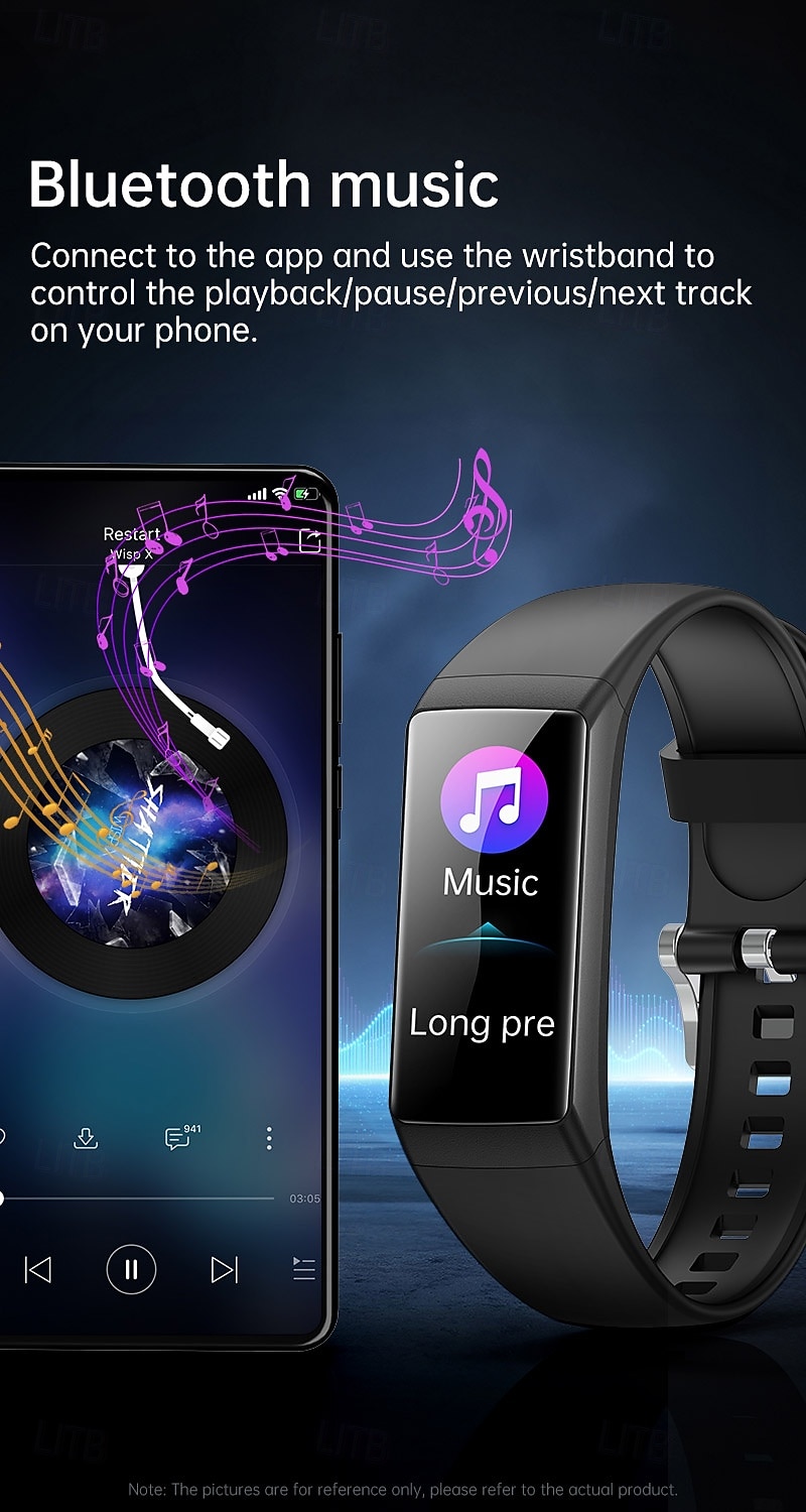 BK05 Smart Watch 0.96 inch Smart Band Fitness Bracelet Bluetooth Pedometer Call Reminder Fitness Tracker Compatible with Android iOS Unisex Long Standby Waterproof Media Control IP68 44mm Watch Case 2026 - $39.99 –P7