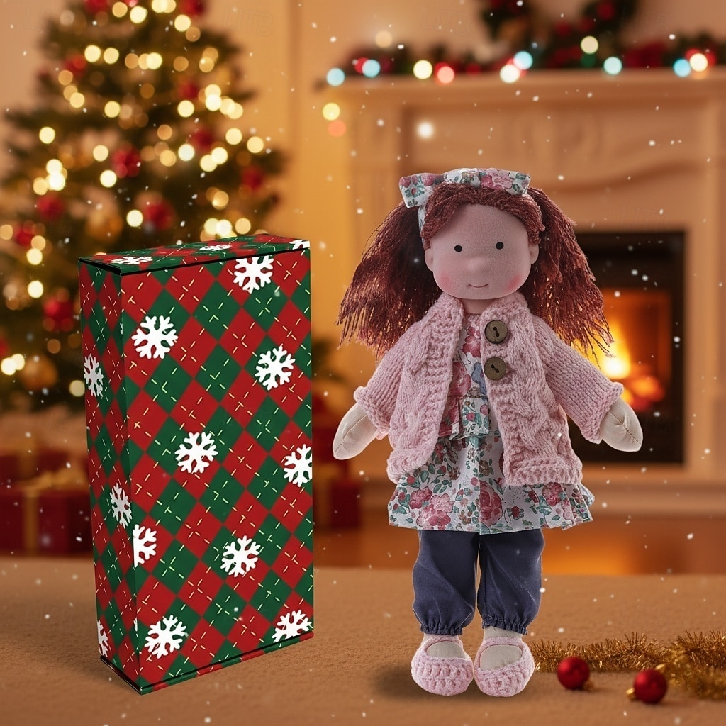 Poupée Waldorf faite à la main, bébé fille avec des vêtements confortables - Poupée en peluche douce de 11,8 pouces avec boîte-cadeau pour les tout-petits, cadeau de Noël idéal pour les filles de 2025 ? $38.99 –P1