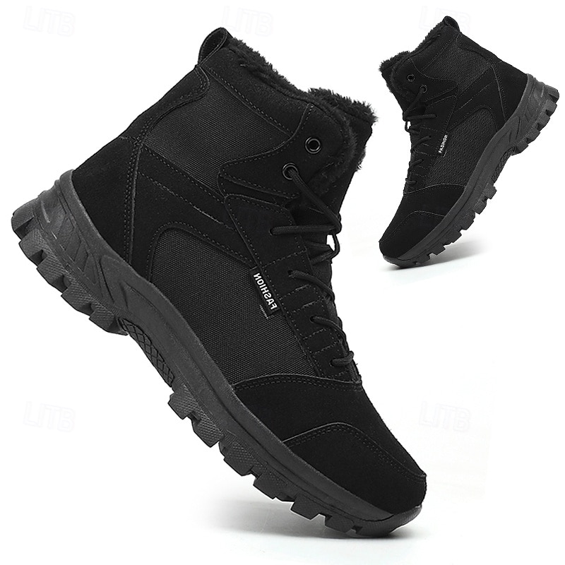 scarponi da trekking caldi e impermeabili da uomo con fodera in pelliccia, suola antiscivolo, scarpe da trekking e da campeggio all'aperto del 2026 a $59.99 –P2