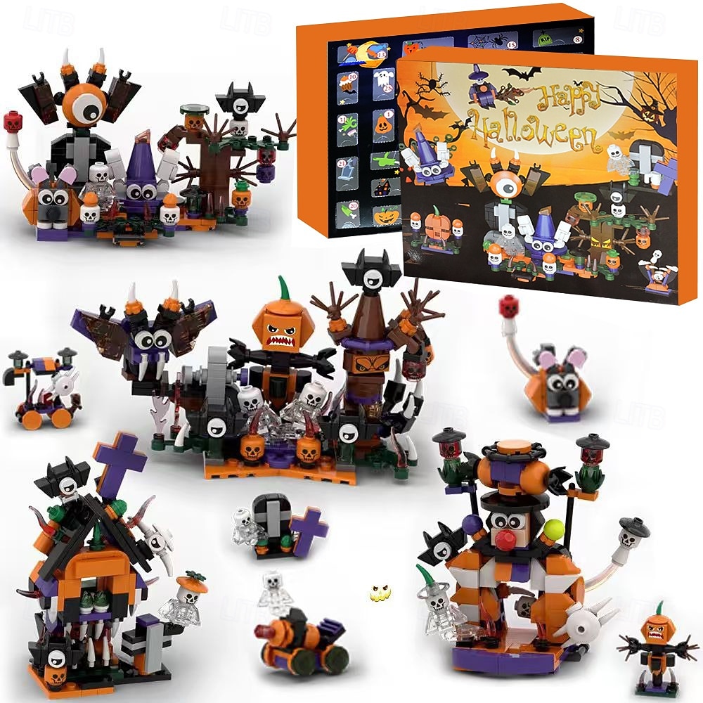 Halloween Advent Calendar 2025 Building Toy Set for Kids Adult Teens, 24 days Halloween Countdown Calendar, Building Blocks Set Surprise Toys Gift 2025 - $29.99 –P1