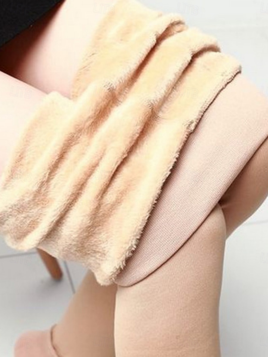Pentru femei Pantaloni din lână Jambiere Modă Șic Stradă De Bază Lungime totală Talie Înaltă Simplu Cut înalt Confortabil Απαλό Comfortabil Înaltă Elasticitate Casă Zilnic Roșu Vin Bleumarin Negru Bej 2025 - $6.99 –P4