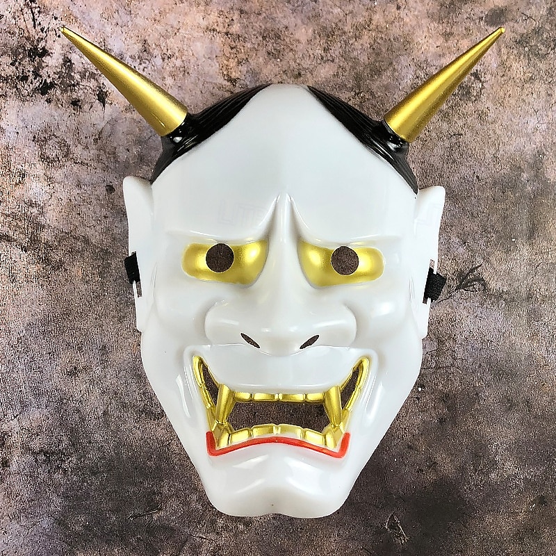 Samouraï démon Halloween Masque Masque Oni japonais Horreur Effrayant Visage Complet Adulte Unisexe Halloween Carnaval Performance Soirée Déguisements d'Halloween faciles Se déguiser de 2025 ? $13.99 –P3