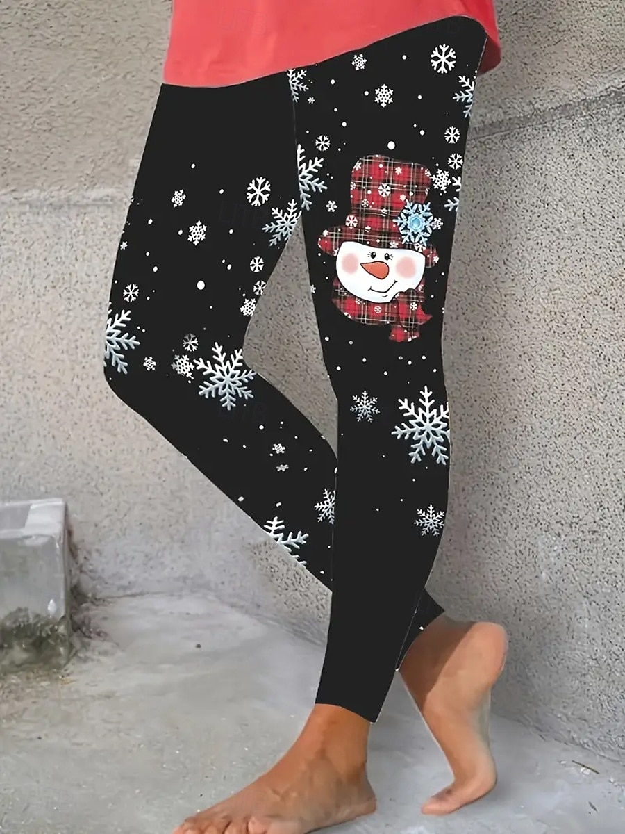 Damskie Getry Urlop Zabytkowe Moda Pełna długość Wysoka taliaPantsŚwięta Graficzny Zwierzę Drukowanie Keep Warm Miękka Oddychający Elastyczny Formalny Na zewnątrz Urlop Czarny Biały Lato Wiosna Jesień 2025 - $26.99 –P2