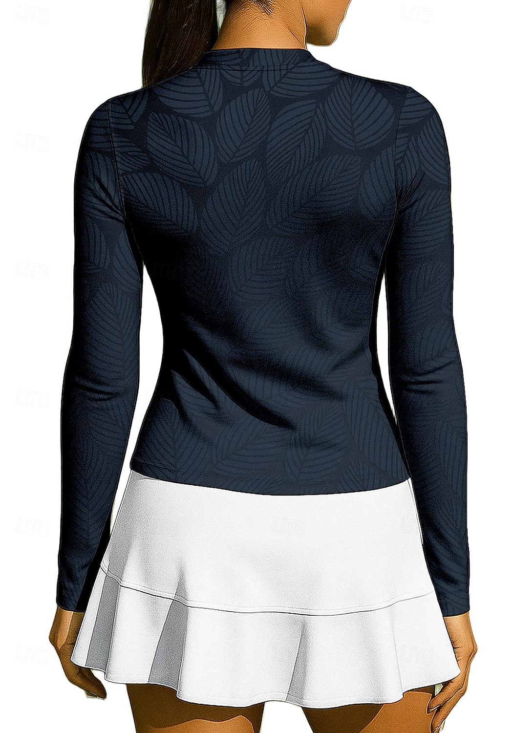 Dam Trä / löv Sporttröja Tennisskjorta Tennistopp Långärmad Dragkedja Blommig UPF50+ UV-resistent Hög Elasisitet Fuktabsorberande Andningsfunktion Volleyboll Tennis Golf Hög krage Dragkedja Skjorta 2026 - $20.99 –P2