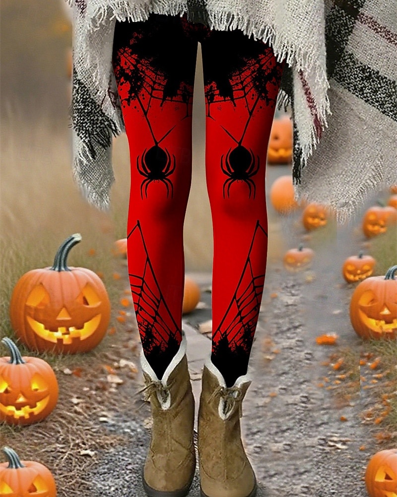 Per donna Leggings Leggings comodi Essenziale Casual Lunghezza intera Vita AltaPantsHalloween Grafico Stampa Calore Termico Confortevole Elasticizzato Vacanza Casuale Quotidiano Rosso Autunno Inverno del 2025 a $21.99 –P3