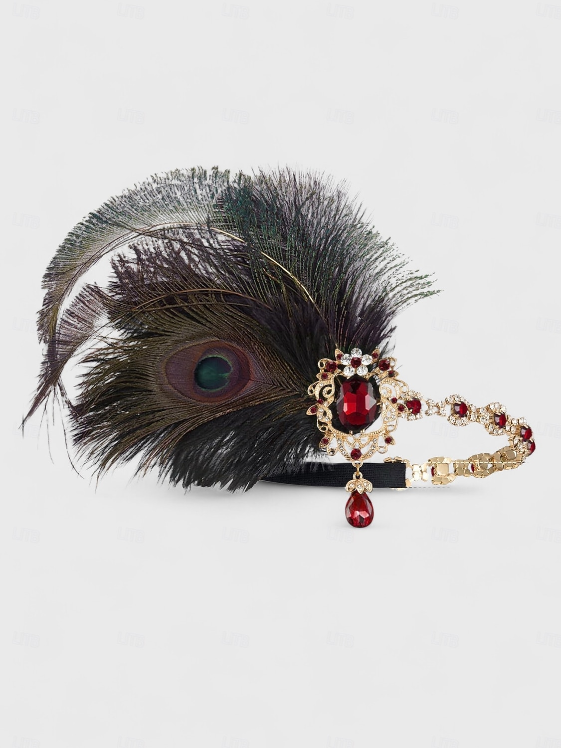مجموعة مجوهرات نسائية من طراز جاتسبي فلابر من عشرينيات القرن العشرين - عصابة رأس من ريش الطاووس، سوار من اللؤلؤ، أقراط، قلادة، وقفازات للحفلات الكلاسيكية والملابس المسائية 2026 - $26.99 –P7