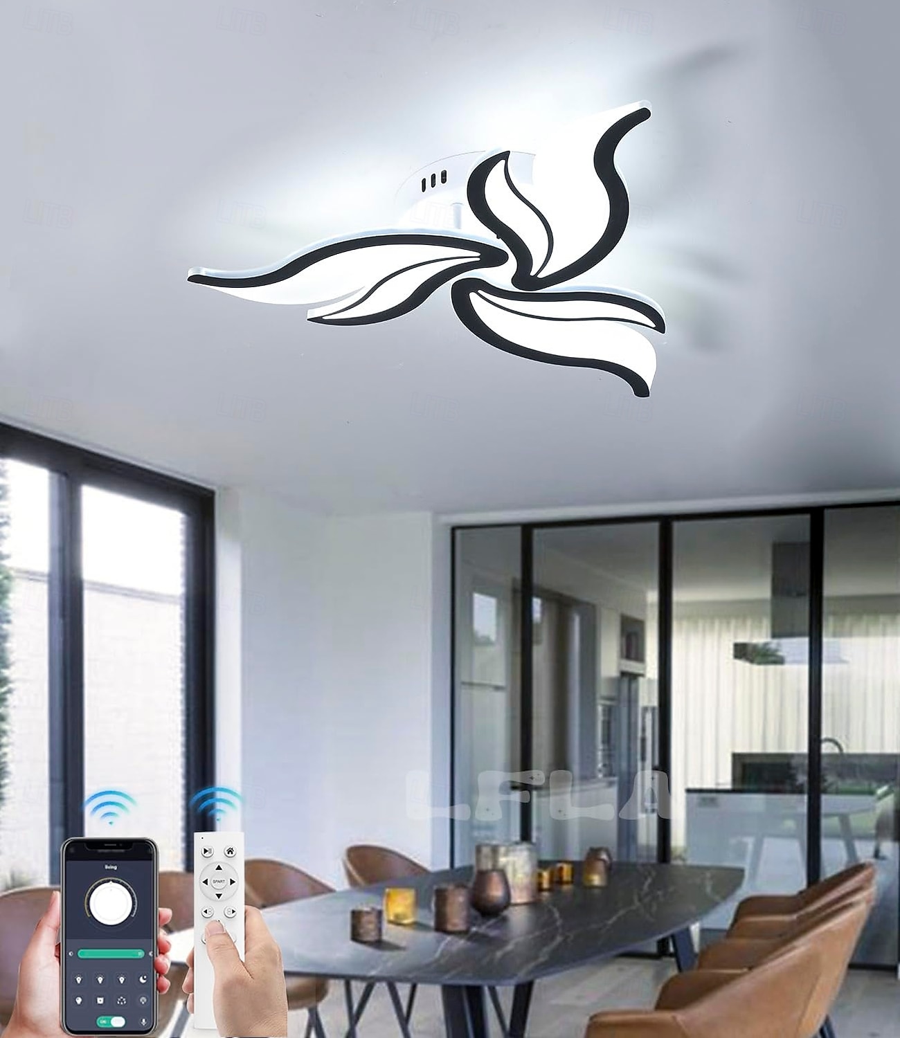 3-luz 5-luz 60/68/78/90/100 cm Regulável Design de Cluster Luzes de Tecto Metal Acrílico Multi Camadas Estilo Artístico Estilo Moderno Acabamentos Pintados Preto LED Moderno 110-120V 220-240V de 2026 por $292.19 –P8