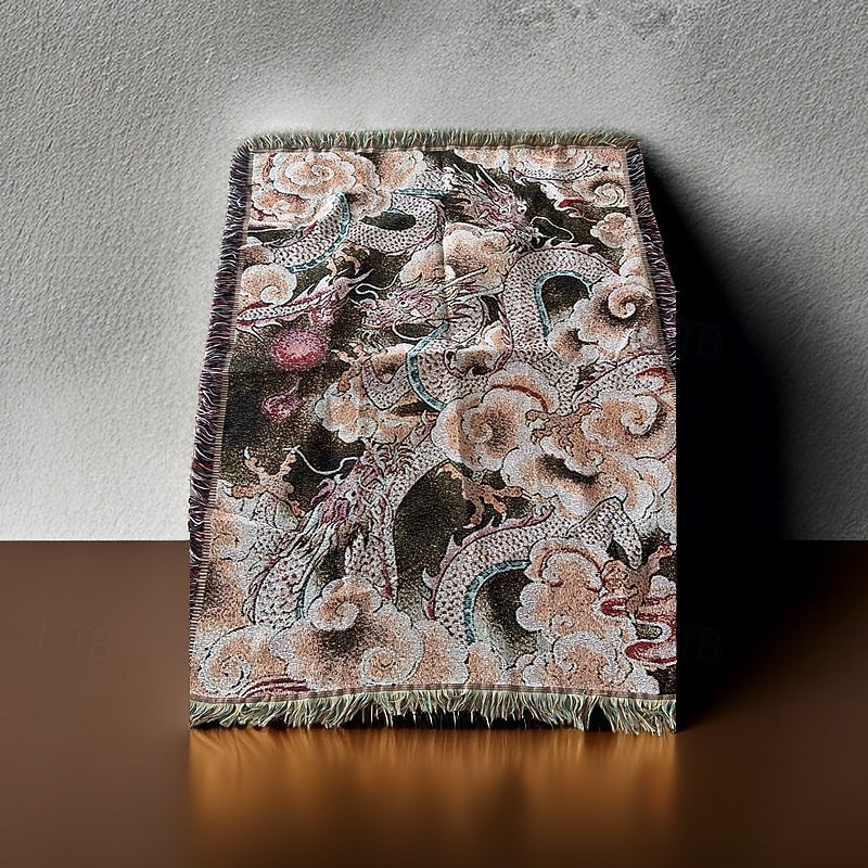 Cobertor de Natal Cartão Multi-Funcional de Algodão Grosso com Fio Dourado Cobertor Decorativo Cobertor de Sofá Têxtil de 2025 por $22.99 –P3