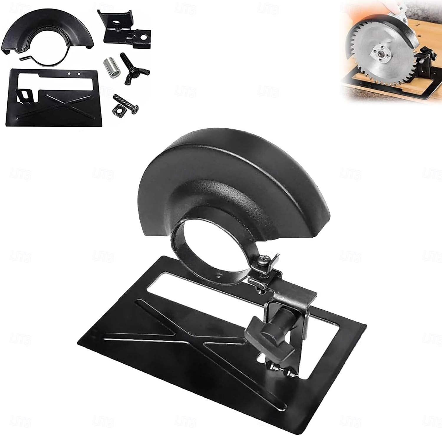 Skyddssats för skärstativ för vinkelslip - justerbart skärskyddssats, vinkelslipstativ och skyddsskärm för 100-125 mm vinkelfräs 2026 - $19.99 –P2